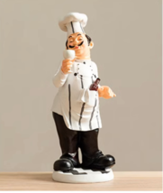 American Style Set of 2 Chef Bakery Model Figure - £30.84 GBP