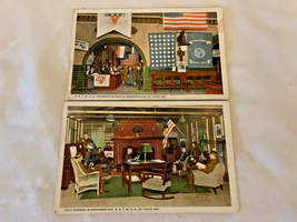 2 WWI Y.M.C.A St Louis MO Soldiers Postcards - $9.50