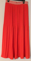 NY Collection maxi skirt size M women orange lined - $10.15