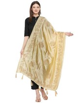 Woman Embellished Cut Dana Work Silk Blend Dupatta  Embroidered Scarf Stole - $21.54