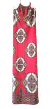 Winwin apparel maxi floral red dress sleeveless M - £125.81 GBP