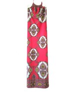 Winwin apparel maxi floral red dress sleeveless M - £125.38 GBP