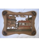 Vintage Burwood Wood Look  Wall Plaque 3D Horse San Francisco Trolley 21... - $67.11 CAD