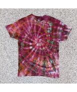 NEW Gildan Women’s Pink Orange Teal Spiral Tie Dye Short Sleeve Shirt ME... - $20.58