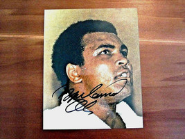 MUHAMMAD ALI CASSIUS CLAY BOXING HOF SIGNED AUTO VINTAGE COLOR PHOTO JSA... - £545.92 GBP