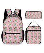 Mondxflaur Cartoon Backpacks for School Kids Lunch Bag and Pencil Cases Set - $64.47 CAD
