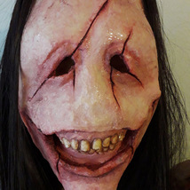 Scary Halloween Mask Latex Headgear Wig Horror Face Masks Halloween Props - $31.99