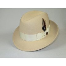 Men Bruno Capelo Hat Australian Wool Crushable Center Dent CHICAGO CH304 Bone image 2