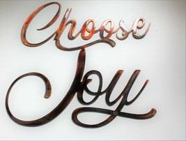 Choose Joy Metal Wall Art Accent Copper/Bronze 12&quot; x 10 1/2&quot; - £24.22 GBP