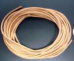 15 feet 2mm Natural leather thong, beading lace necklace cord leather co... - £3.06 GBP