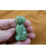 (Y-DOG-LA-577) Green LABRADOR lab Dog carving FIGURINE gemstone stone do... - $19.22 CAD