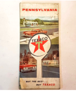 VTG 1957 Pennsylvania Texaco Oil Gas Station Logo City Street Travel Roa... - $148.33 MXN