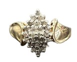 Diamond Women&#39;s Cluster ring 10kt Yellow Gold 378837 - £156.59 GBP