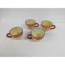 Pfaltzgraff Hand Painted Stoneware Napoli Set of 4 Coffee Cups 3 3/4&quot; - £15.90 GBP