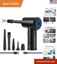 Upgraded 3-Speed 51000RPM Cordless Air Duster with LED Light for Deep Cl... - $39.00
