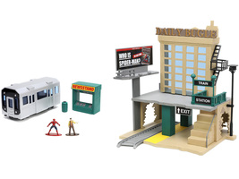 &quot;Daily Bugle&quot; and Subway Diorama Set with Spider-Man and J. Jonah Jameson Diecas - £48.13 GBP