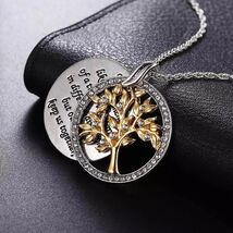 Our Family Tree Pendant Necklace With Engraved SentimentBeautifully Deta... - $10.00
