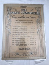 Ten Favorite compositions Vintage Sheet Music Butterfly Band Dance of Cr... - £9.89 GBP