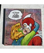 “My Kiss Is My Super Power&quot; by Dr. Smash Pop Surrealism Original Art Pai... - £1,454.75 GBP