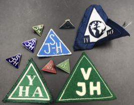 Lot of 10 - VJH SYHA SJA YHA Youth Hostels Association Enamel Pins &amp; Pat... - £31.37 GBP