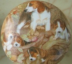 Ceramic Cabinet Knobs Knob w/ Beagle Pups #1 DOG - £3.59 GBP