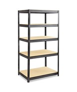 5-Tier Shelving Unit, Storage Rack with Metal Frame 45L x 90W x 180H cm - $149.99