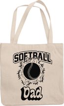 Make Your Mark Design Softball Dad. Cute Sports Reusable Tote Bag For Daddy, Fat - £17.30 GBP