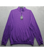 Greg Norman Golf Performance Sweatshirt Mens Medium Purple Mock Neck Qua... - $545.97 MXN