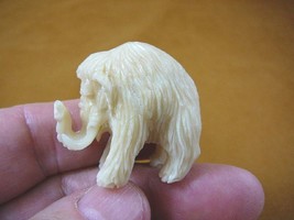 (tb-wooly-8) little baby Woolly Mammoth Tagua NUT palm figurine Bali carving - £39.56 GBP