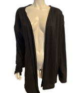 Live 2 Lounge Black Open Long Sleeve Cardigan  Size 3X - $18.99