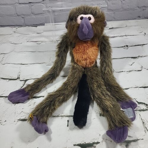 Wild Republic Spider Monkey Plush Ape Grippy Hands Swings Hangs- No