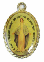 Early 1900s Virgin Mary Association Of The Miraculous Relic Medal Charm Pendant - £23.56 GBP