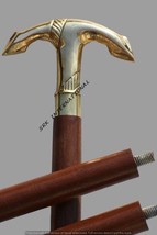 Nautical Brass Handle Victorian Designer Cane Wooden Walking Stick s - £31.16 GBP
