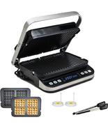Yedi Total Package 6-In-1 Digital Indoor Grill, Waffle Maker, Panini Press, Grid - $186.45