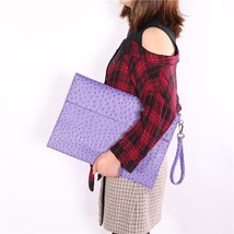 Alirattan Women Envelope Clutch Bag Fashion Design Pouch High Quality Ostrich Pa - £64.40 GBP