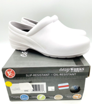Easy Works Women&#39;s Kris Health Care Professional Clogs- White, US 10M - £19.54 GBP