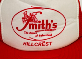 Vtg 80&#39;s Trucker Hat Smith&#39;s Bakery Bakersfield CA Hillcrest Snapback 946A - £45.45 GBP