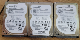 Lot of 3 HDD - 500GB Seagate Laptop Thin SSHD 5400RPM 0N7GG6 - ST500LM00... - $29.65