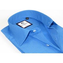 Men's Shirt Hankie CASILA Turkey Cotton Blend 501630-06 Blue Polka Dots image 2