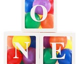 First Birthday Decorations For Boy Girls, One Balloon Boxes With Rainbow... - $25.99