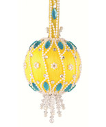 The Cracker Box Christmas Ornament Kit Moonlit Pearls  (Yellow with Aqua... - $60.00