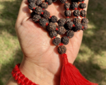 5 perline di preghiera originali naturali Mukhi RUDRAKSHA nero Rudraksh... - £12.83 GBP
