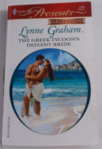 the greek tycoon&#39;s defiant bride by lynne graham 2008 harlequin paperback good - $5.94