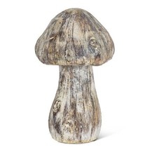 Mushroom Toadstool Large 8" High Wood Look Cement Realistic Detail 4.25" Wide - £25.88 GBP