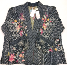 Johnny Was Embroidered Kimono Jacket/Cardigan in Denim Sz-1X - £175.43 GBP
