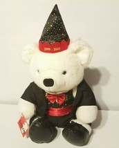 Vintage 1999 Lazzie Bear Plush New Year Teddy Bear 1999-2000 14&quot; MINT NWT d - £23.90 GBP