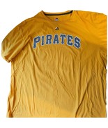 Majestic Pirates Polanco #25 T-Shirt Men 2XL 100% Cotton Yellow Fan Shirt - $11.52