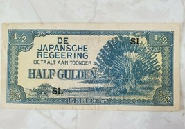 Netherlands 1/2 Half Gulden Japanese Invasion Money JIM De Japansche Reg... - £15.60 GBP