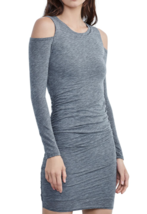 NWT Velvet S Gray Antonella Cold Shoulder Ruched-Side Jersey Dress - £34.52 GBP