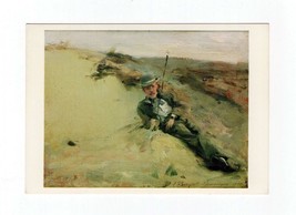 Art CARD- &quot;Portrait Of Ralph Curtis On The Beach At SCHEVENINGEN-J. Sargent Bka - £1.38 GBP